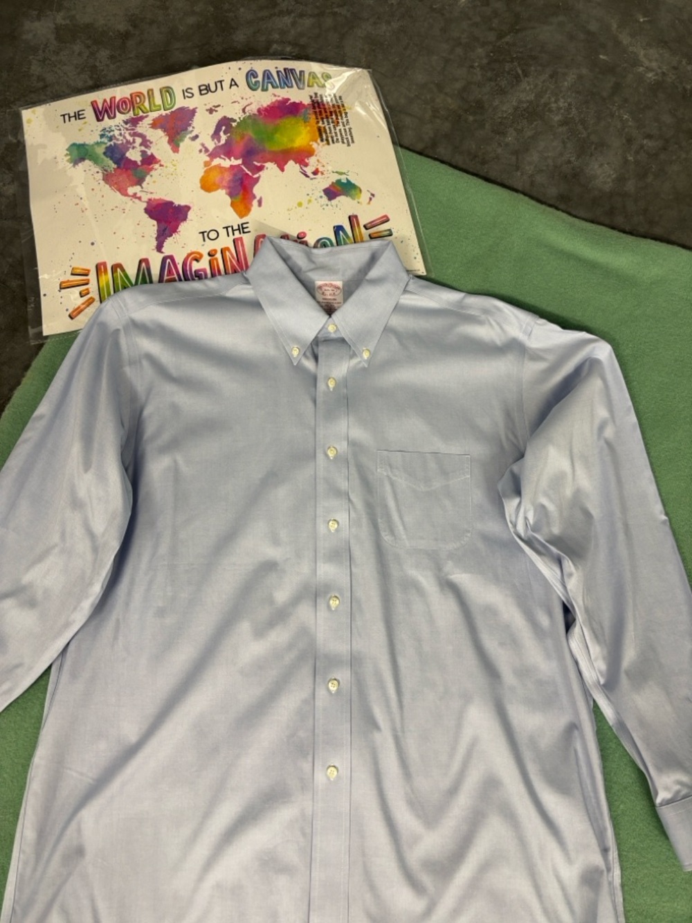 Brooks Brothers Madison Men's Light Blue Long-Sleeve Button-Down Dress Shirt